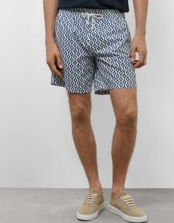 Bañador estampado geométrico marino