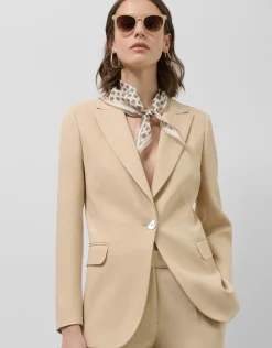 Blazer de un botón lino arena