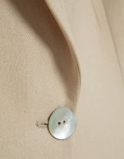 Blazer de un botón lino arena