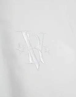 Blusa de manga corta popelín de algodón blanco