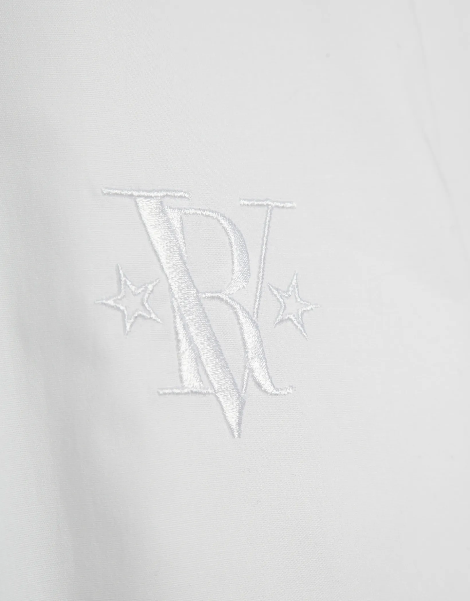 Blusa de manga corta popelín de algodón blanco
