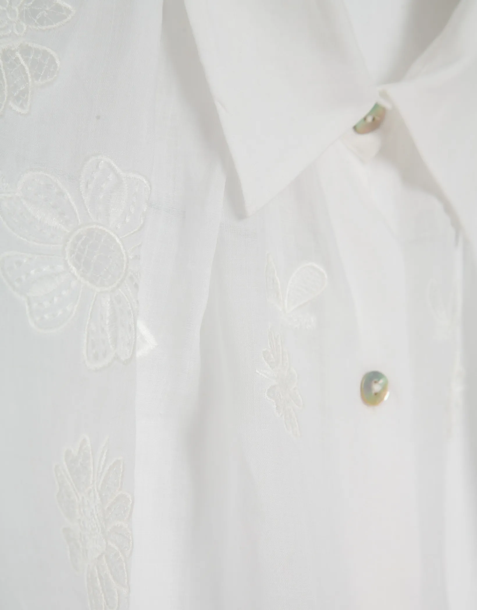 Blusa oversize ramio blanco con bordado