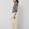 Blusa twill animal print azul marino
