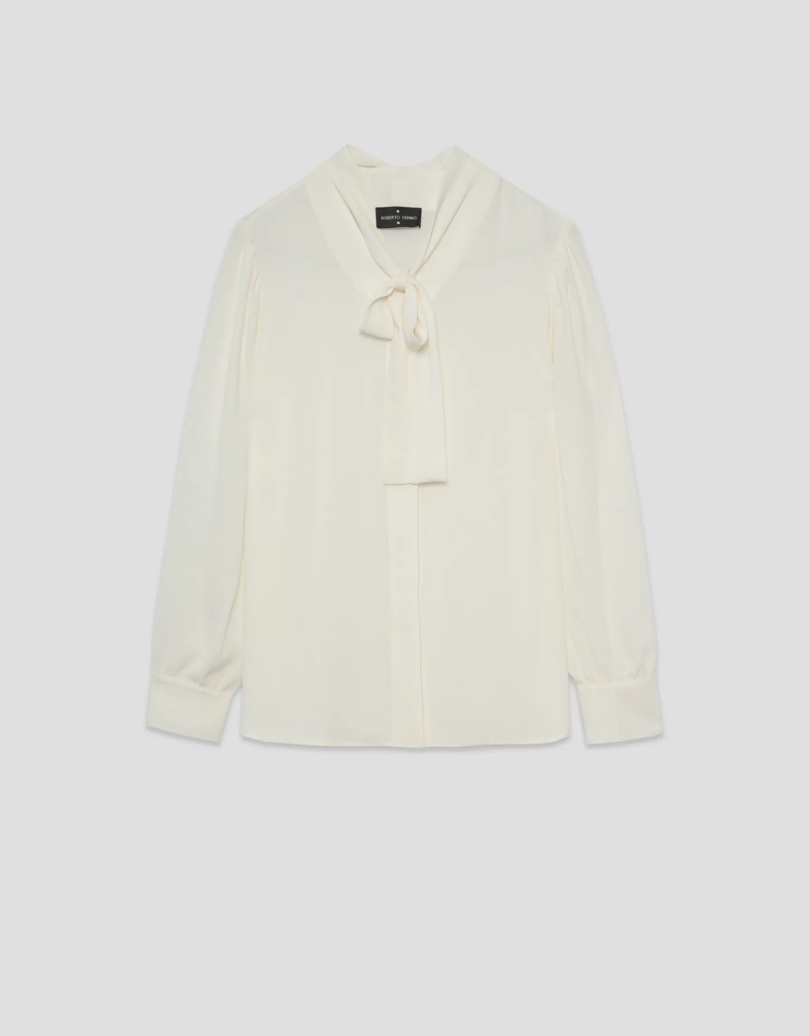 Blusón oversize cuello lazada crudo