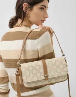 Bolso baguette Gala logos RV crema