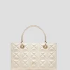 Bolso Baguette Linda piel acolchada beige