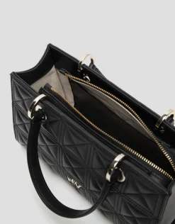 Bolso Baguette Linda piel acolchada negro