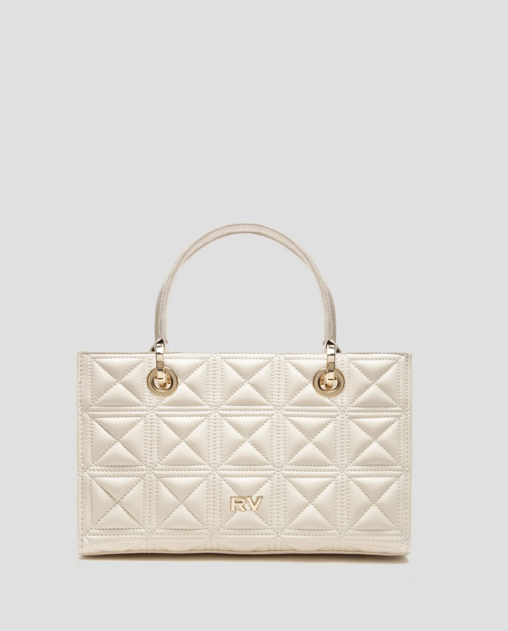 Bolso Baguette Linda piel acolchada beige