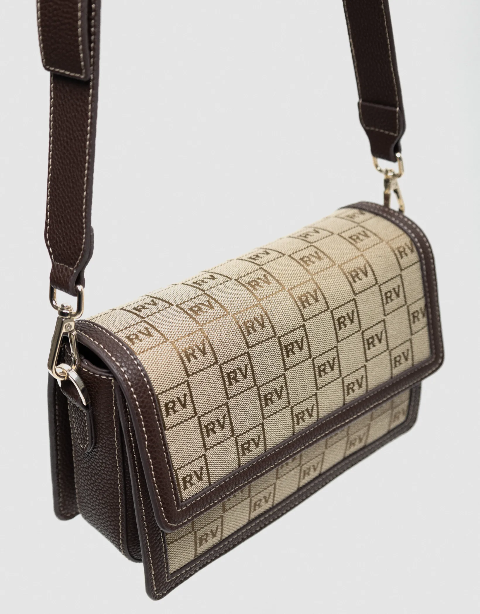 Bolso bandolera Matilda Crossbag logos marrón