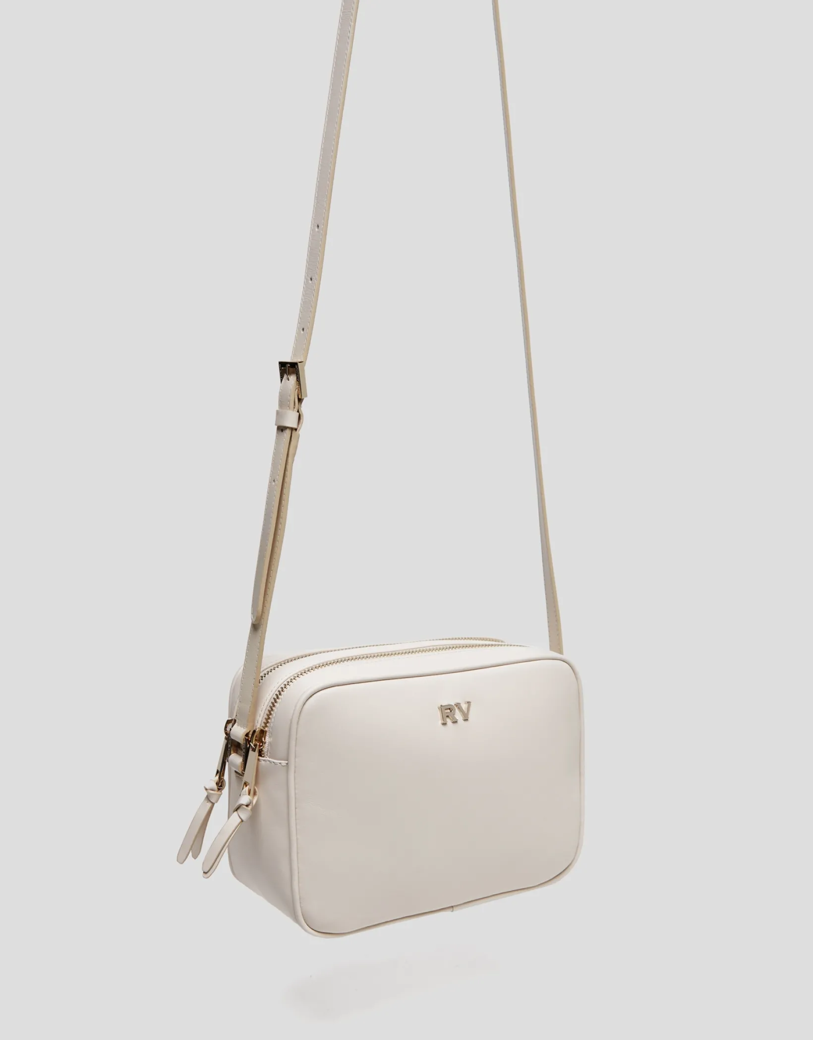 Bolso Bandolera Taylor piel lisa beige