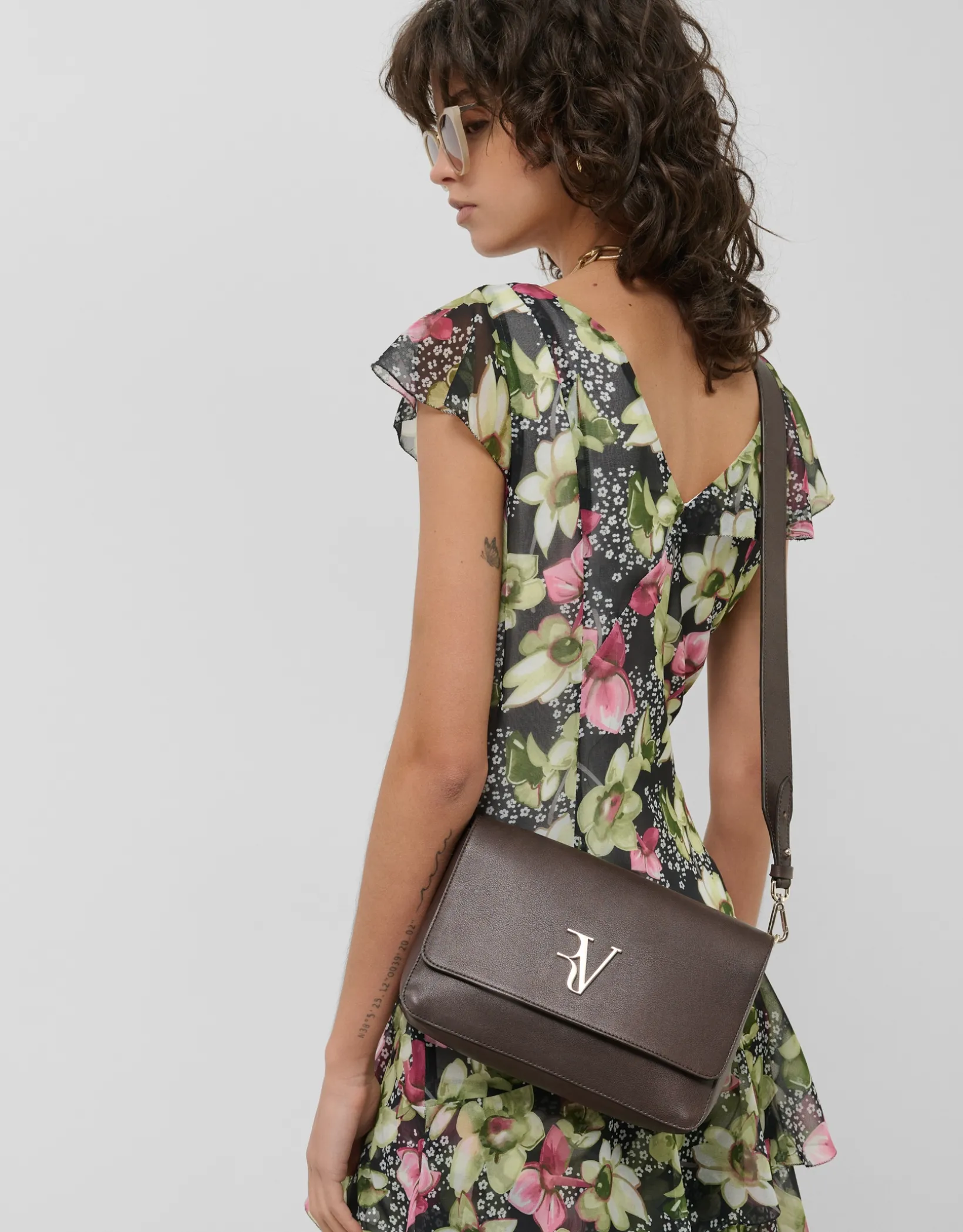 Bolso bandolera Valentina piel marrón