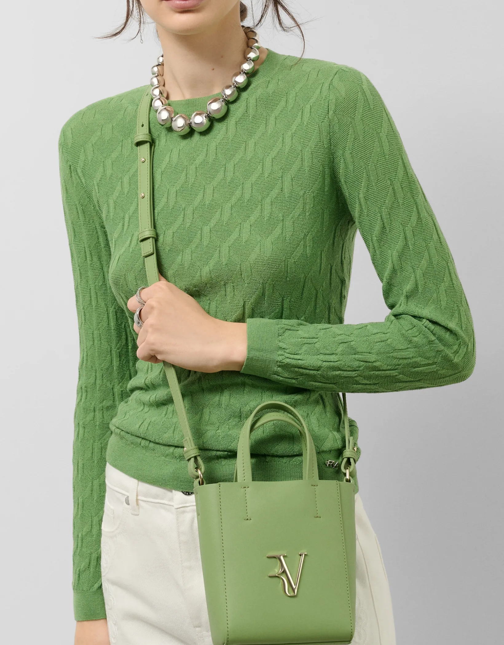 Bolso Bruna Tote Mini piel verde
