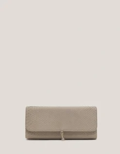 Bolso Clutch Ariana piel serpiente crudo