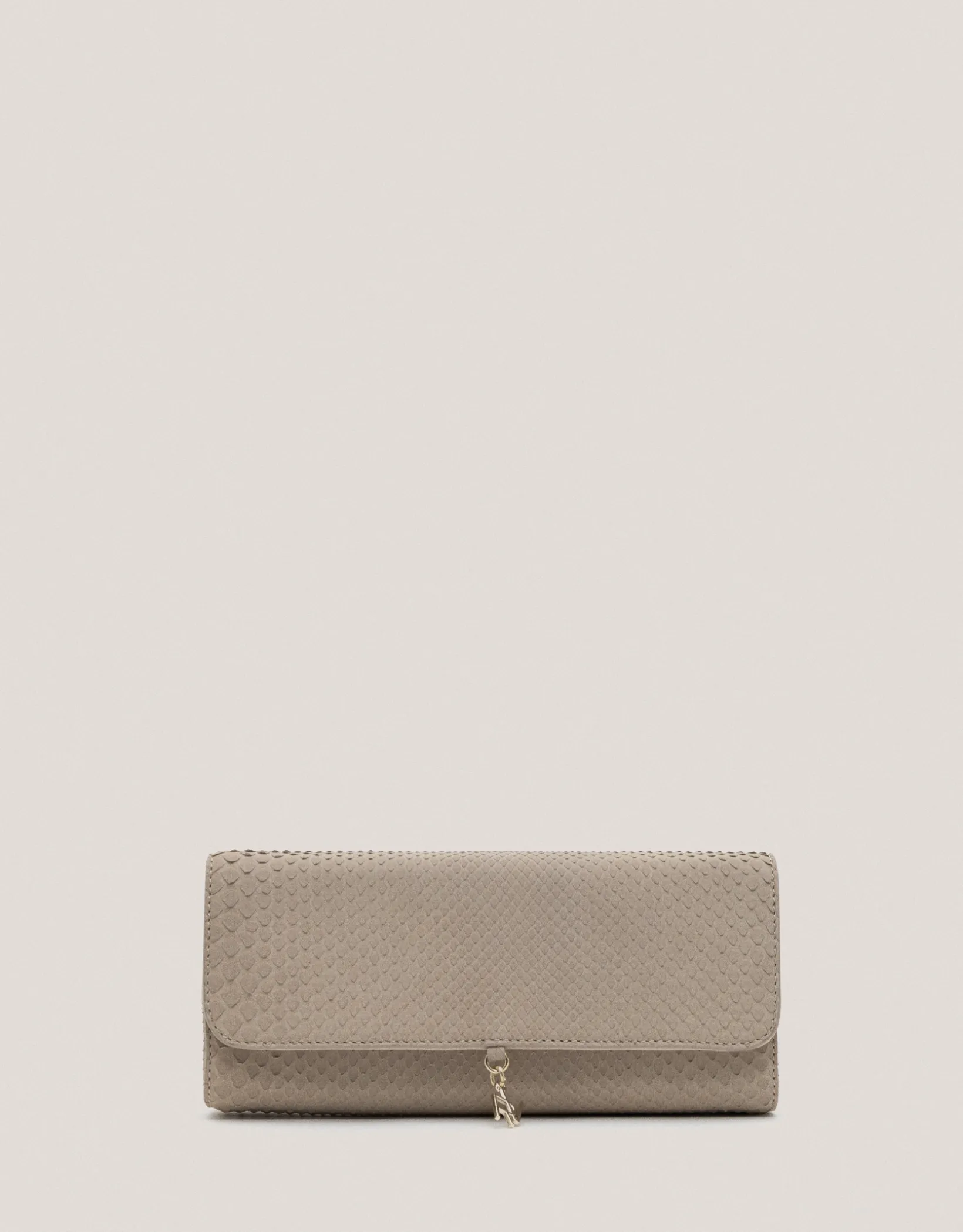 Bolso Clutch Ariana piel serpiente crudo