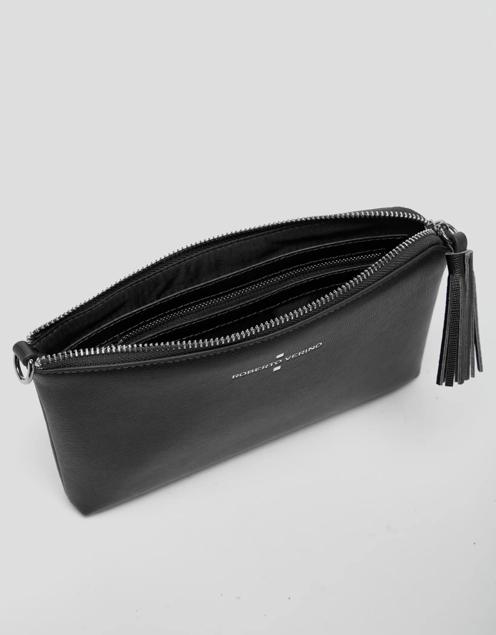 Bolso clutch Lisa Nano piel saffiano negro