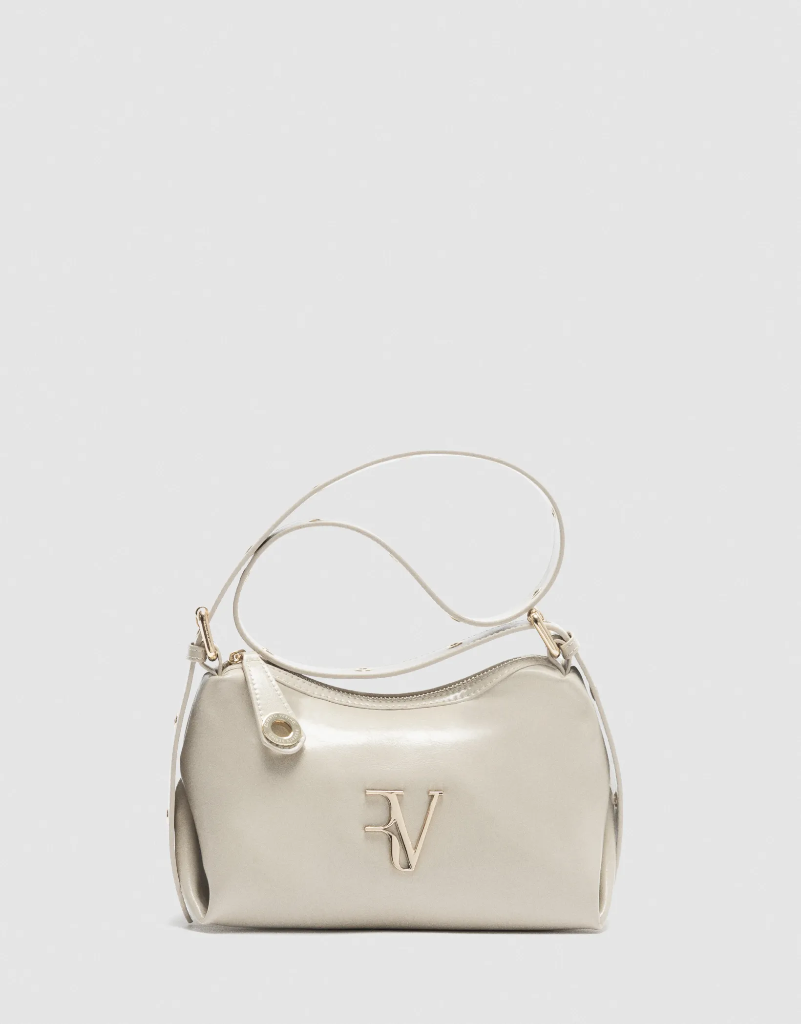 Bolso de hombro Margot Metal piel marfil