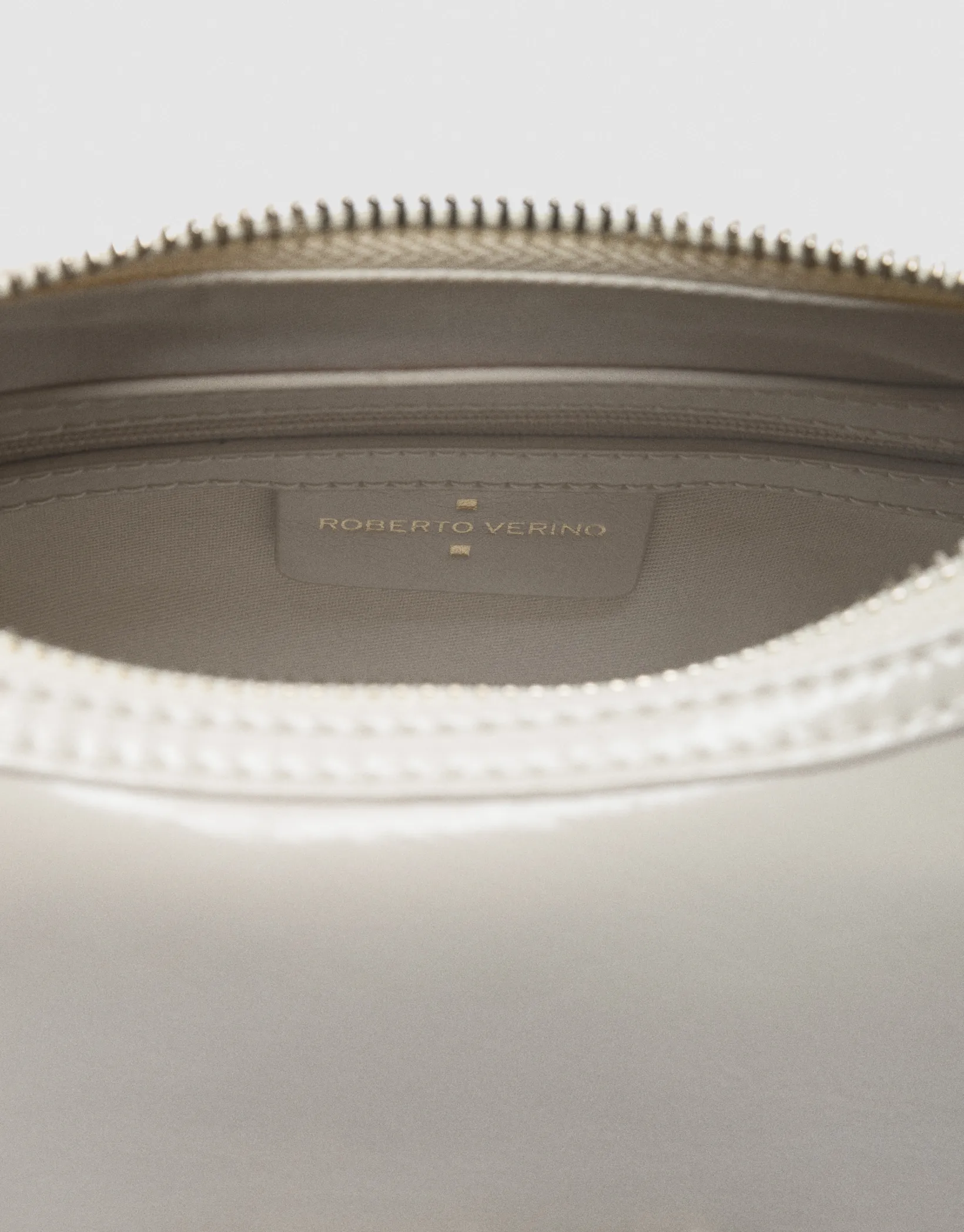 Bolso de hombro Margot Metal piel marfil