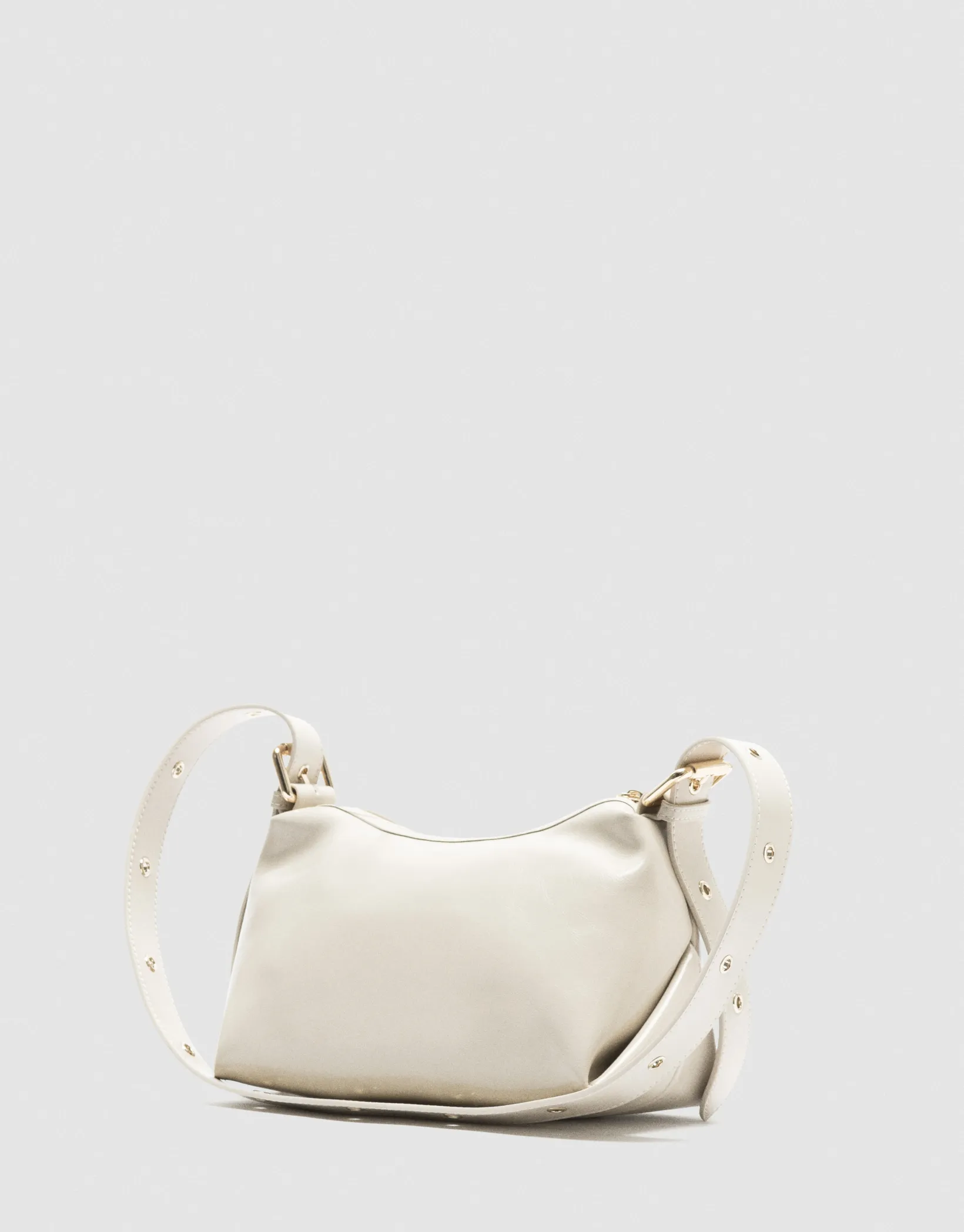 Bolso de hombro Margot Metal piel marfil