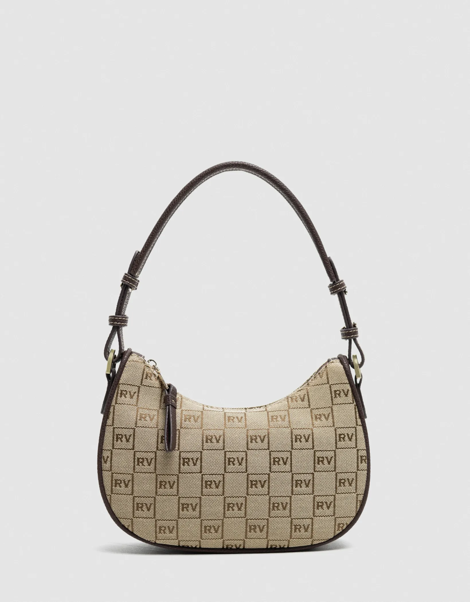 Bolso de hombro Matilda Moon logos marrón