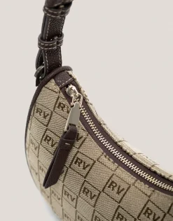 Bolso de hombro Matilda Moon logos marrón