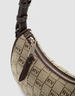 Bolso de hombro Matilda Moon logos marrón