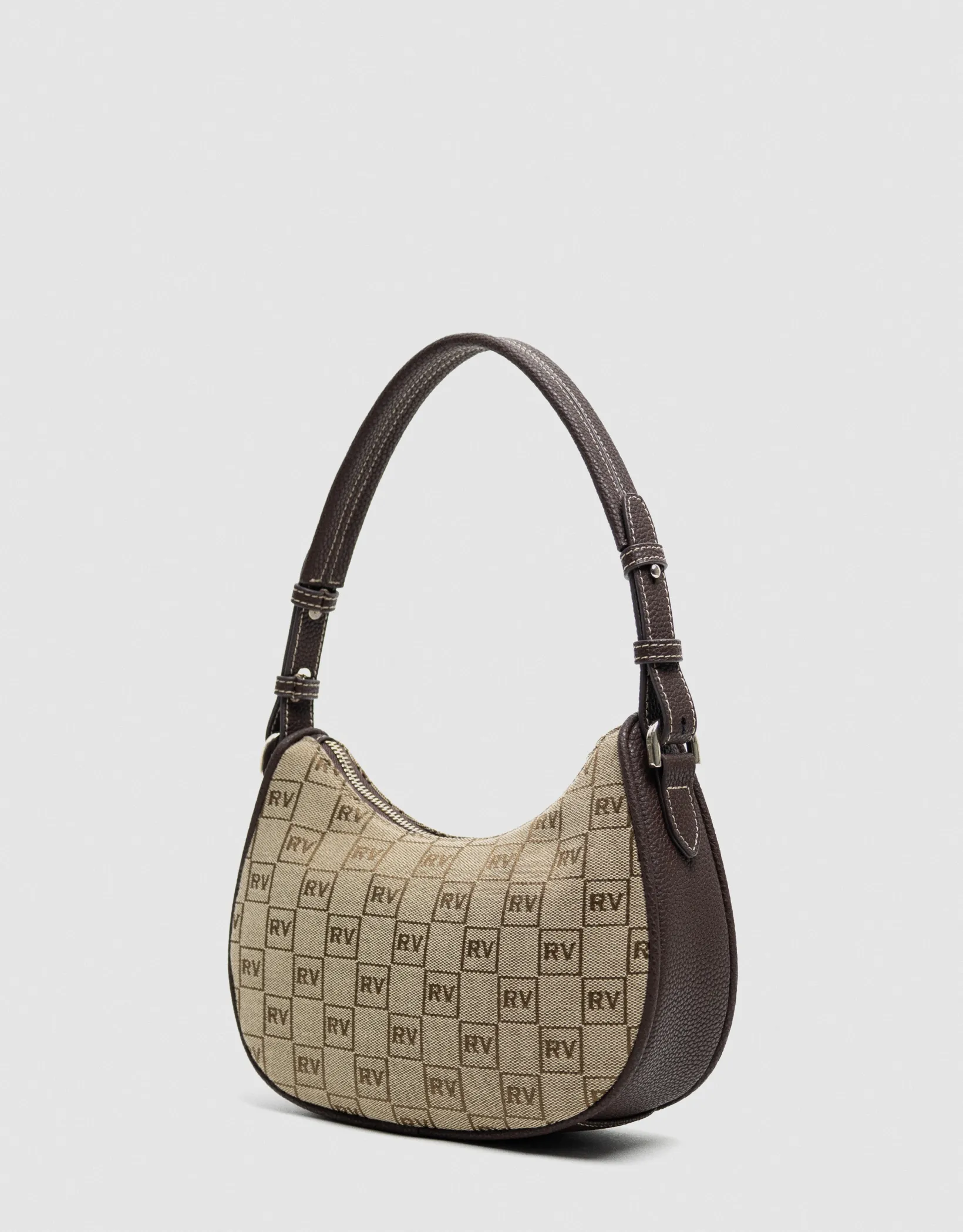 Bolso de hombro Matilda Moon logos marrón