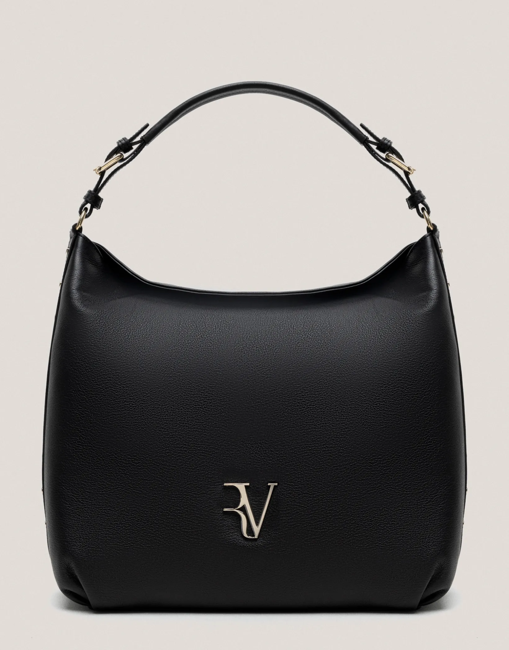 Bolso de hombro Maxi Hobo Mafalda piel negro