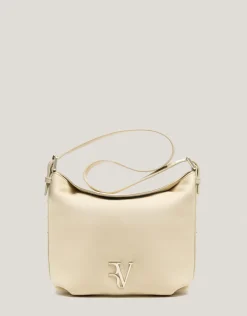 Bolso de hombro Mini Hobo Mafalda piel beige