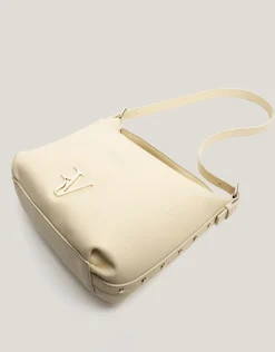 Bolso de hombro Mini Hobo Mafalda piel beige