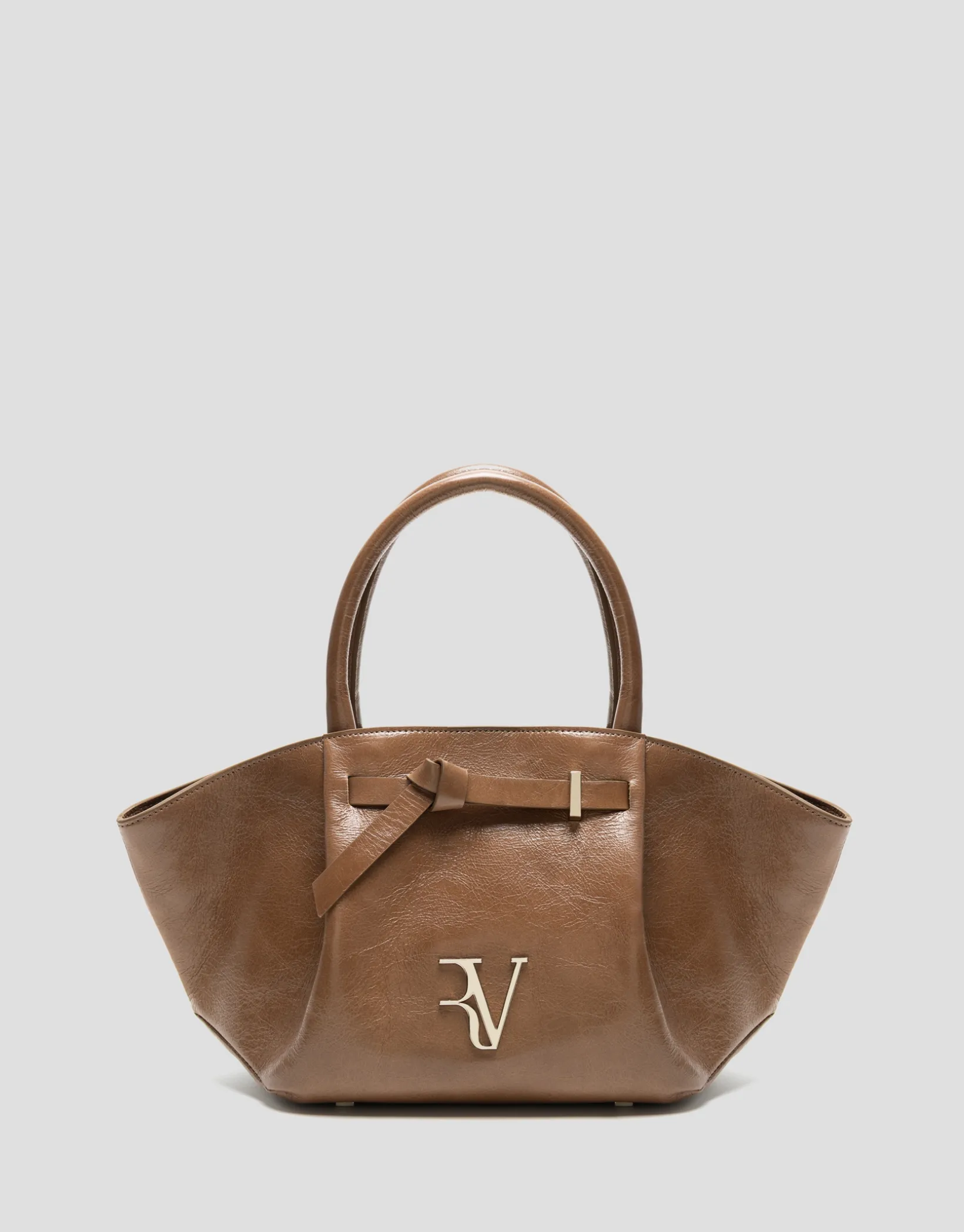 Bolso de mano Ares Midi piel beige