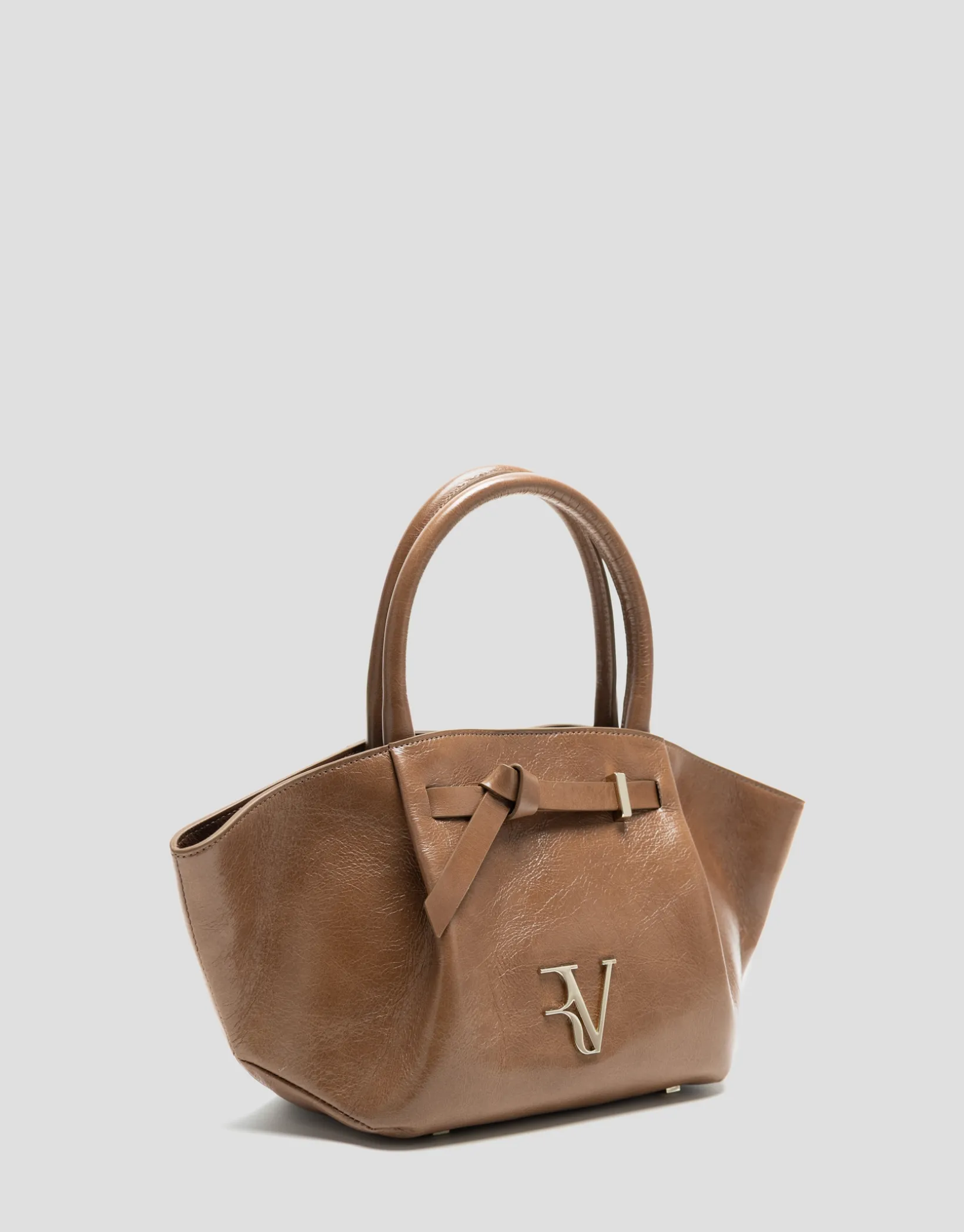 Bolso de mano Ares Midi piel beige