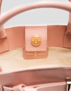 Bolso de mano Ares Mini piel rosa