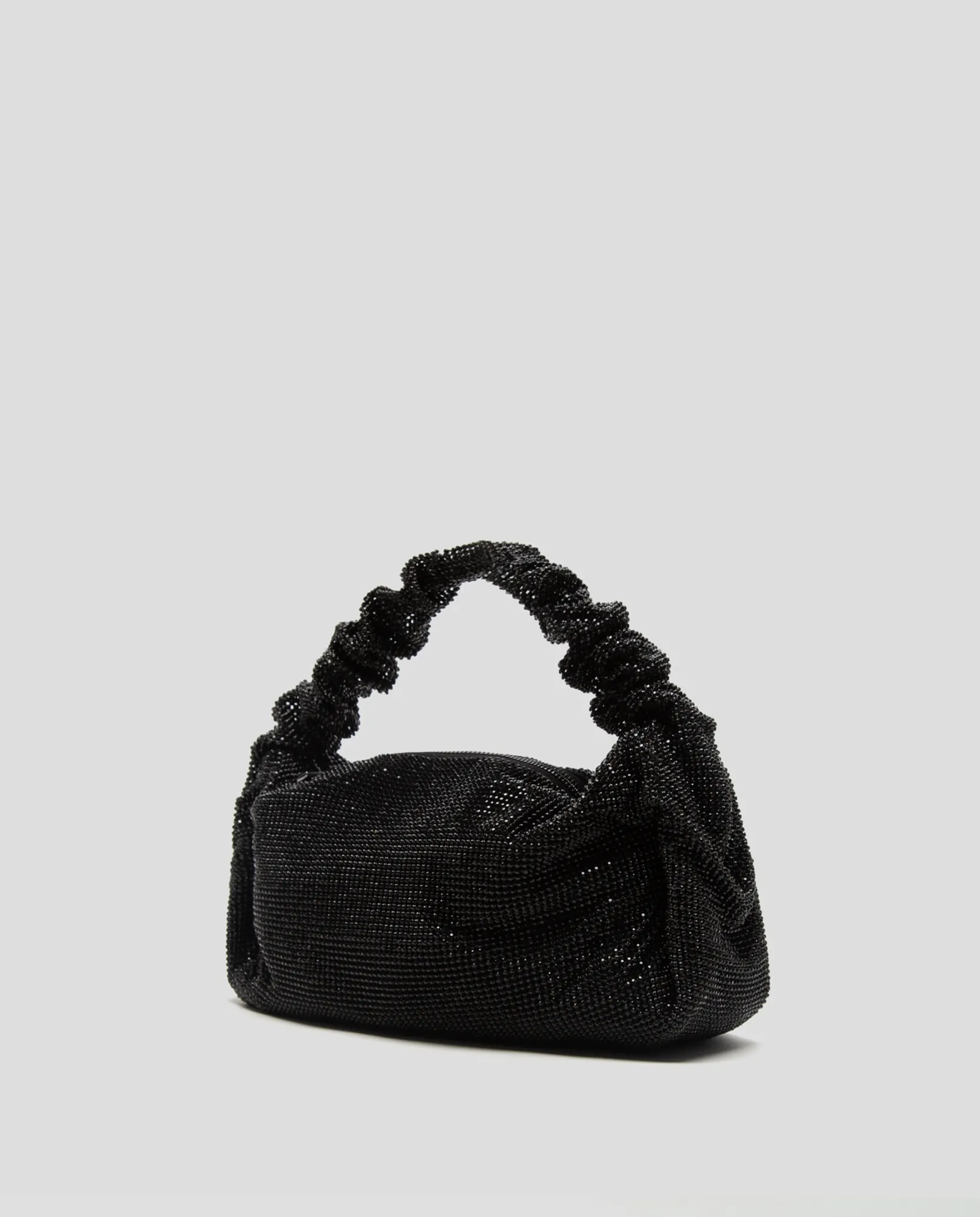 Bolso de mano Ariana Cristal Mesh negro