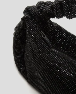 Bolso de mano Ariana Cristal Mesh negro