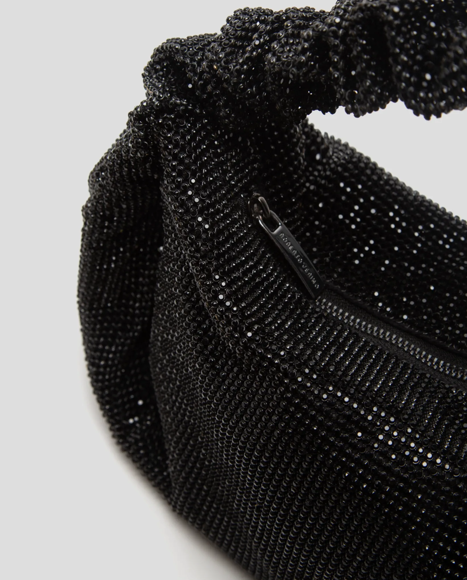 Bolso de mano Ariana Cristal Mesh negro