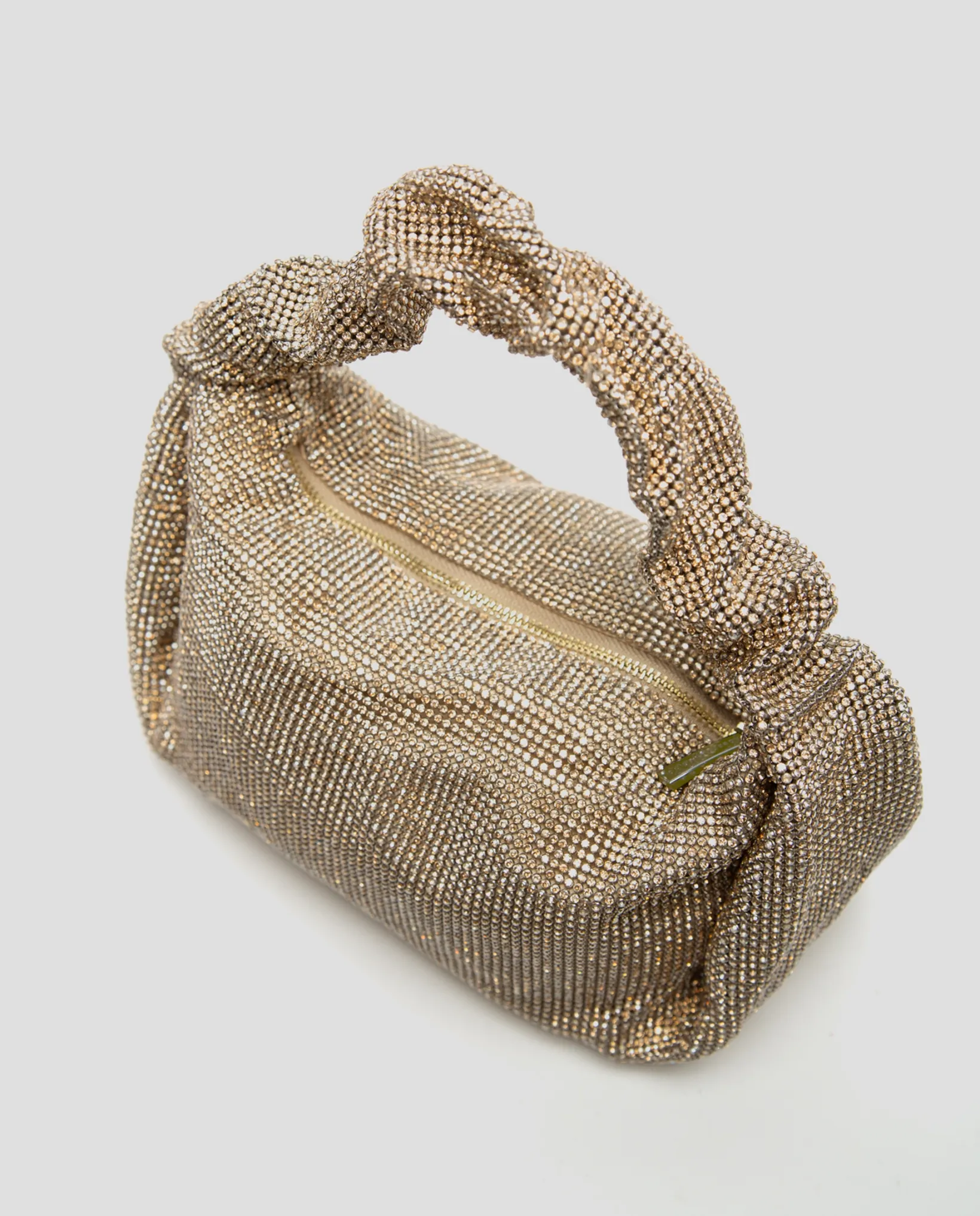 Bolso de mano Ariana Cristal Mesh dorado