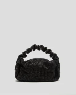 Bolso de mano Ariana Cristal Mesh negro