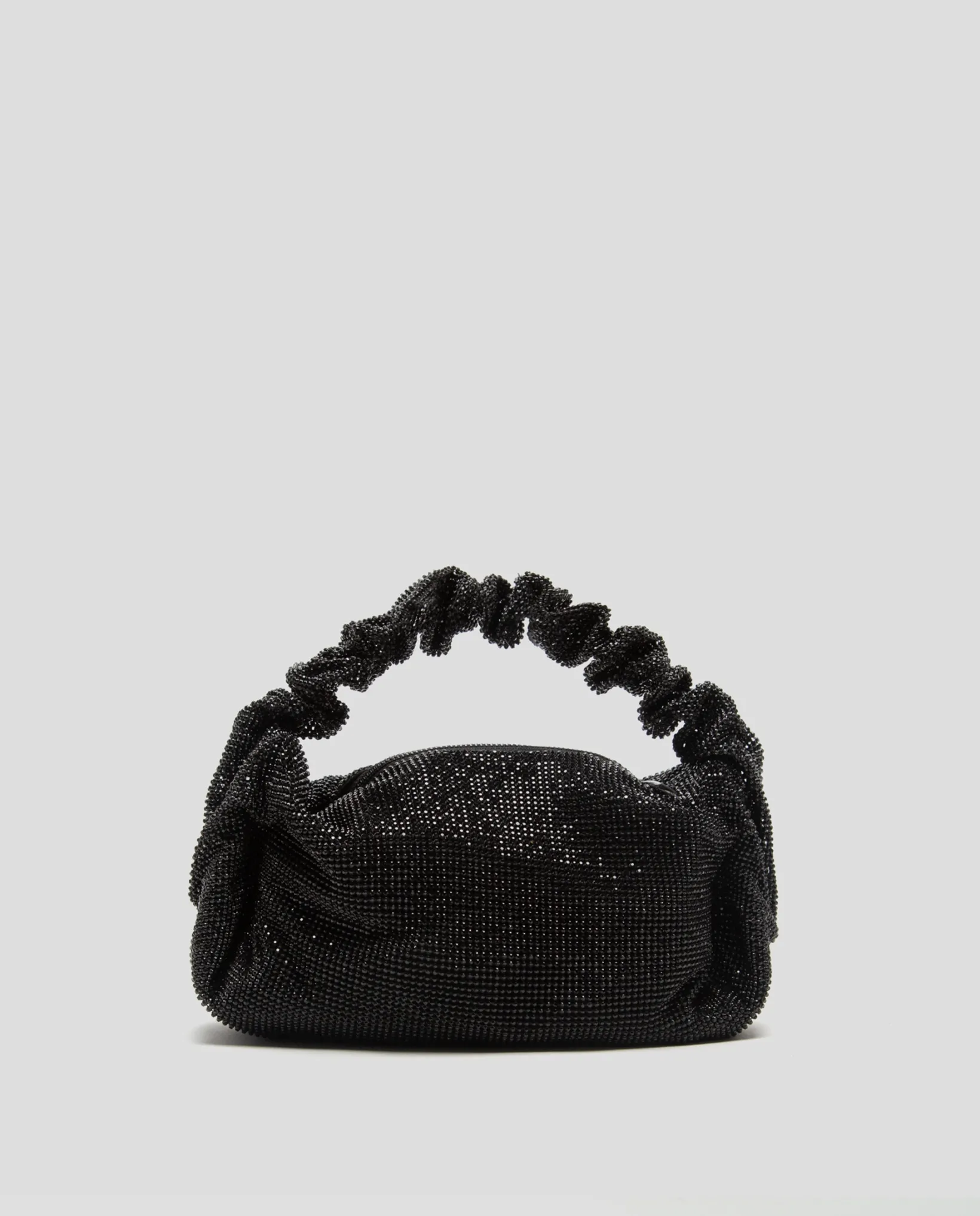 Bolso de mano Ariana Cristal Mesh negro