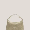 Bolso de mano Erea Pouch piel trenzada beige