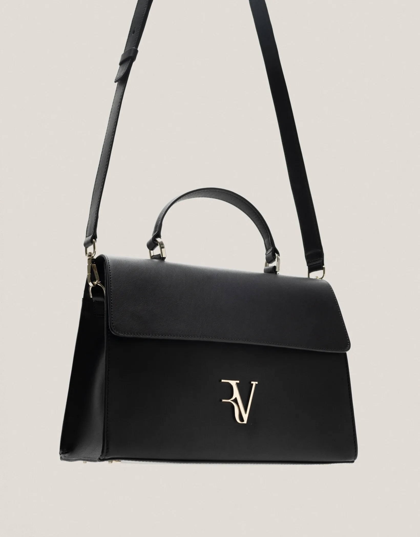 Bolso de mano Mía Maxi piel negro