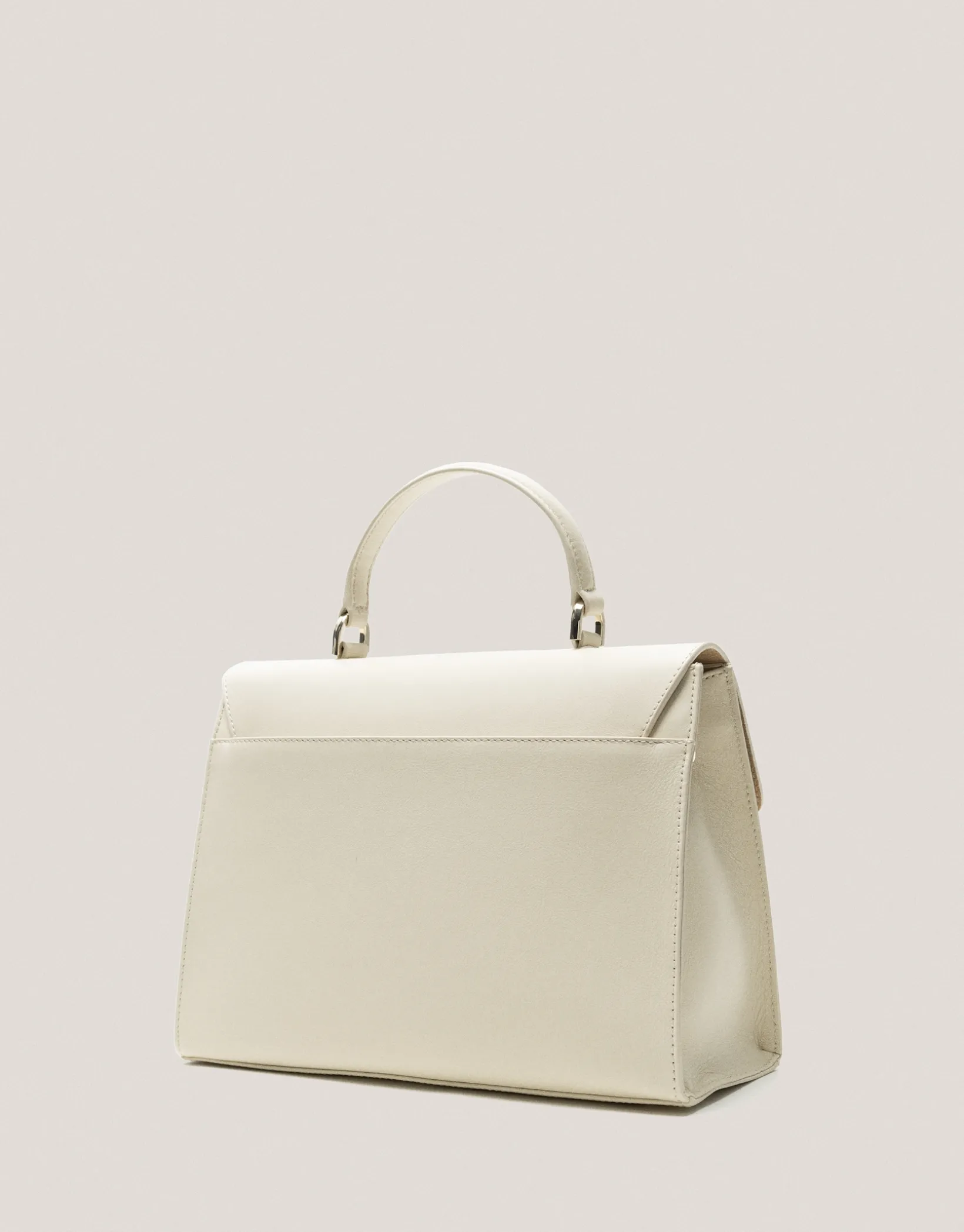 Bolso de mano Mía Maxi piel beige claro