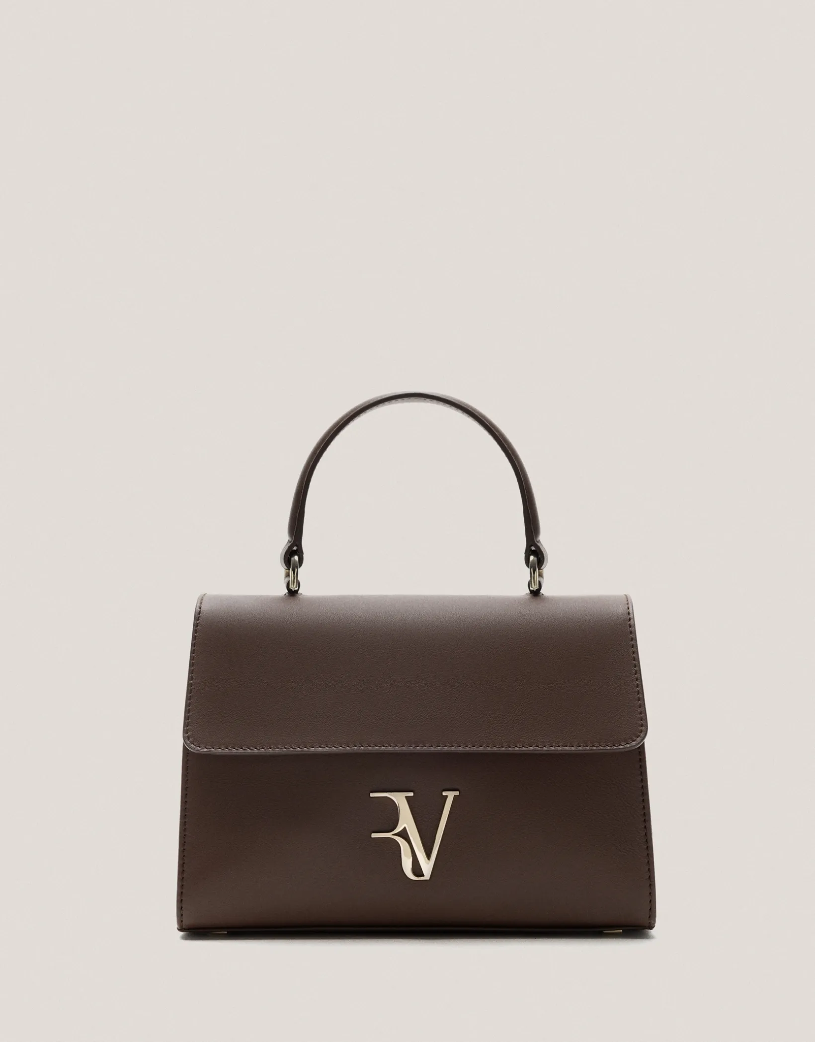 Bolso de mano Mía Midi piel marrón