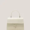 Bolso de mano Mía Midi piel beige claro
