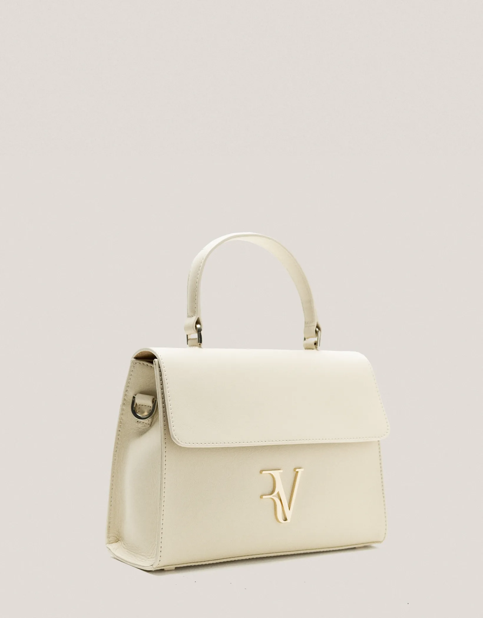 Bolso de mano Mía Midi piel beige claro