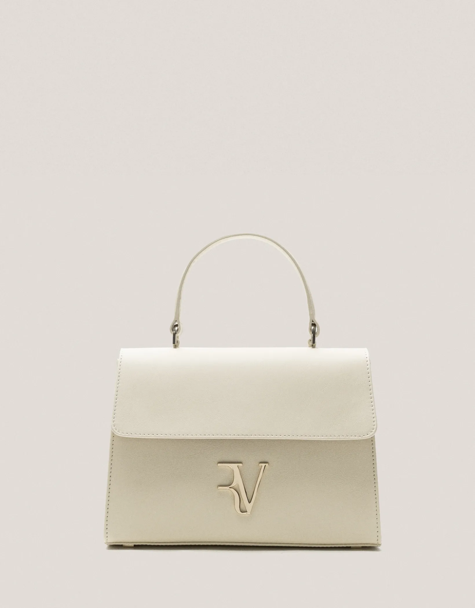 Bolso de mano Mía Midi piel beige claro
