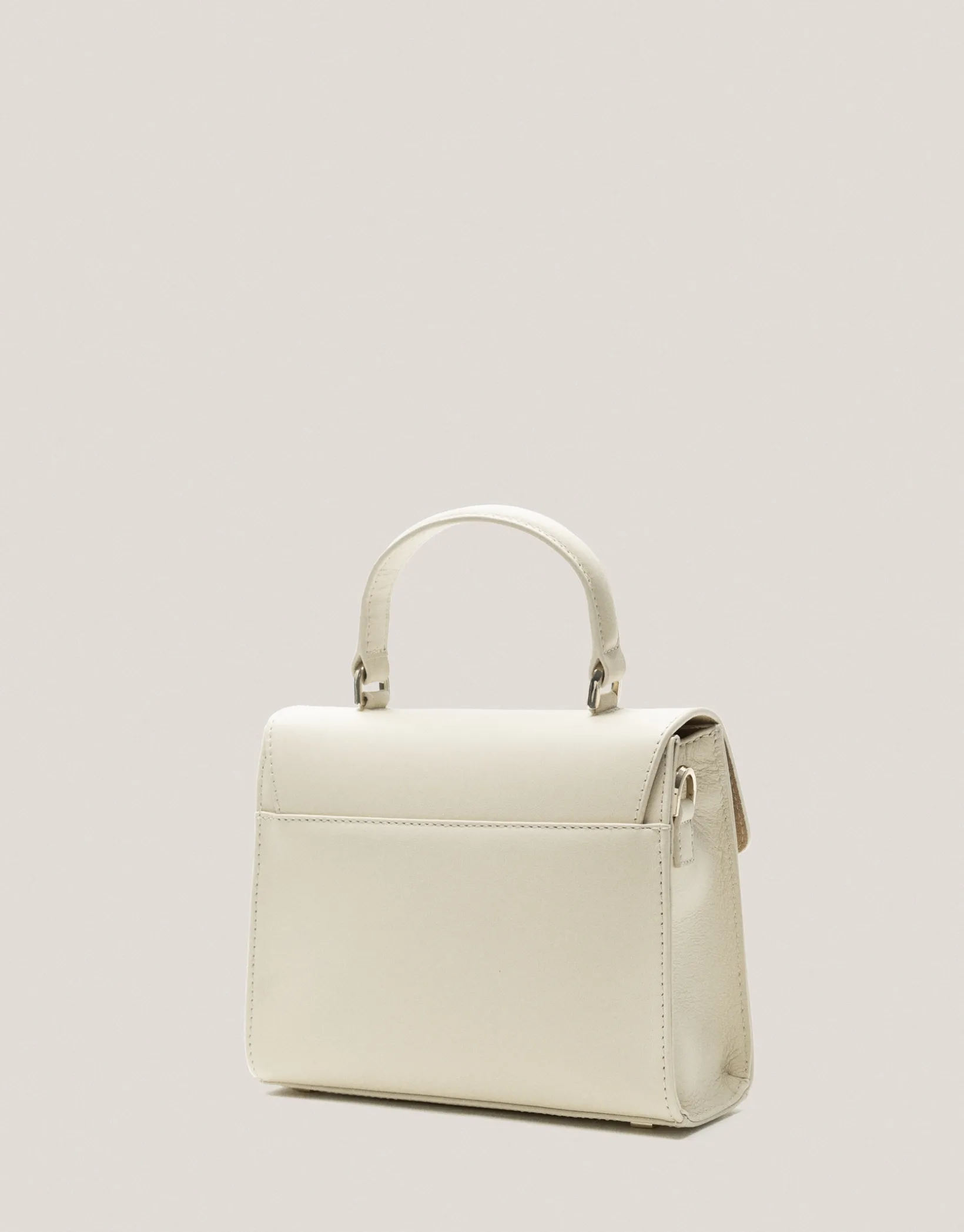 Bolso de mano Mía Mini piel beige claro