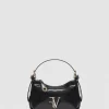 Bolso de mano Margot Metal mini piel craquelada negra