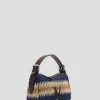 Bolso de mano Margot Mini beige y azul