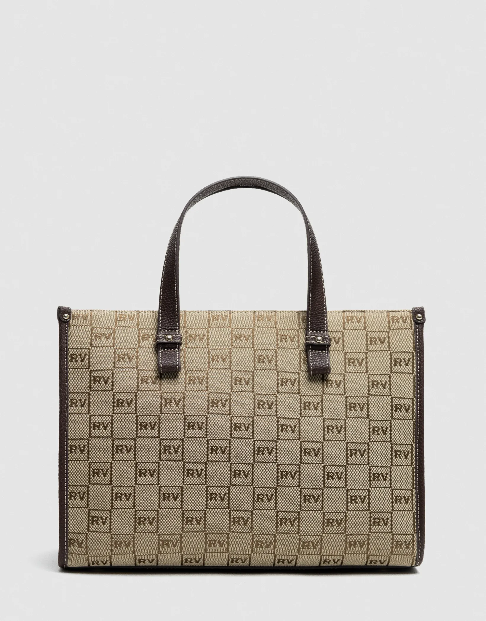 Bolso de mano Matilda Maxi Satchel logos marrón