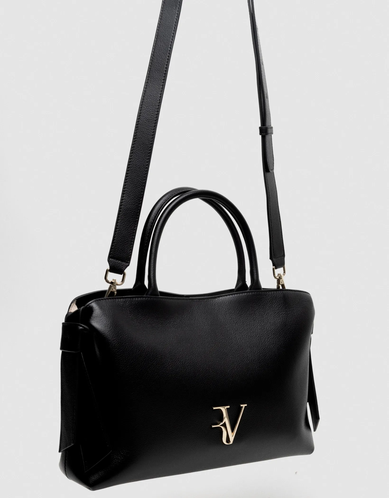 Bolso de mano Nina maxi piel negro